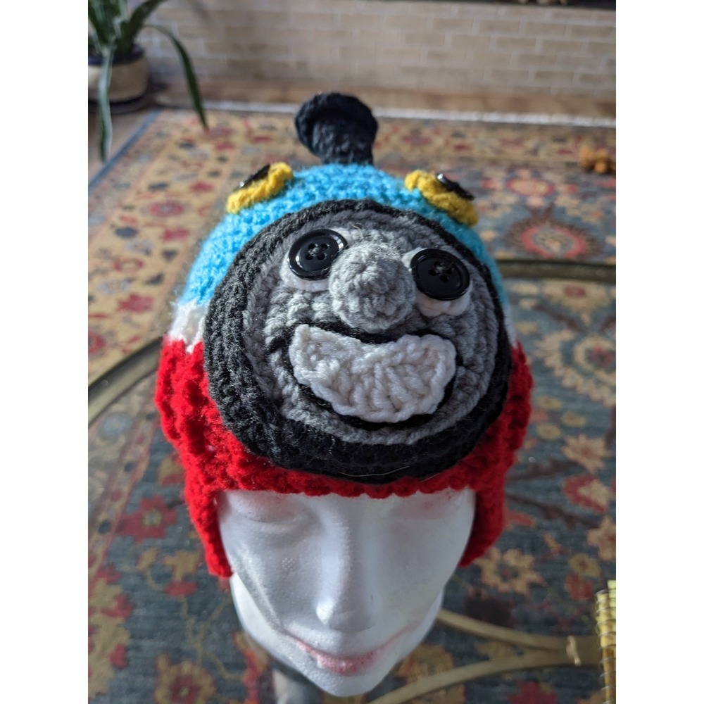 Cute-Faced Hand Knit Winter Beanie Hat One-Size. Great Stocking‎ Stuffer!